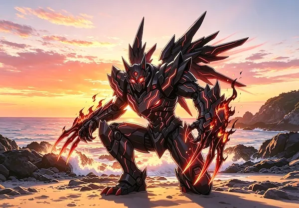 Neo-Babylon concept image: Corrupted Huo Qubing on the Beach