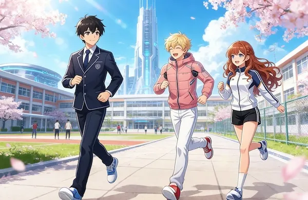 Neo-Babylon concept image: ch1Protagonists at Campus